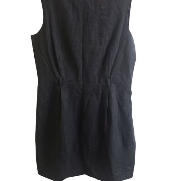 THEORY Black Wool Birdseye pattern Dress - Picture 2 of 5